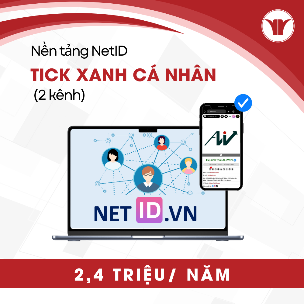Tài Khoản NetID Tick Xanh Cá Nhân (2 Kênh)