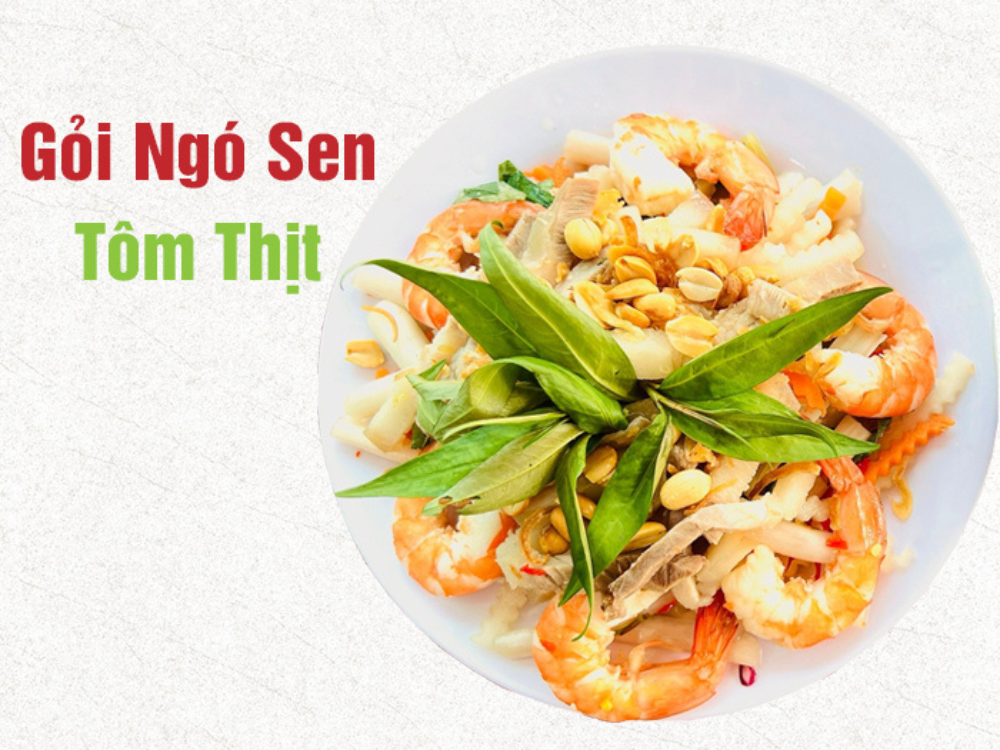 Gỏi ngó sen tôm thịt - Khu du lịch Tuấn Tường