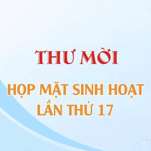 Thư Mời - Họp Mặt Sinh Hoạt CLB Khởi Nghiệp KGU Lần Thứ 17