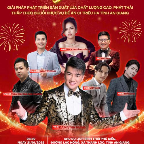 Phú Điền – Điểm Hẹn Gala Giải Pháp Phát Triển Sản Xuất Lúa Chất Lượng Cao, Phát Thải Thấp Tại An Giang