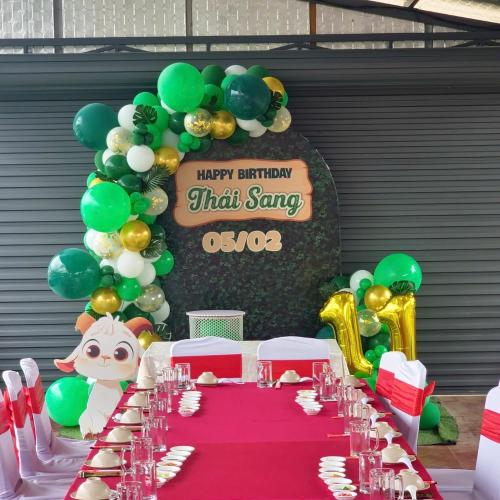 Tổ Chức Sinh Nhật Bé Thái Sang 11 Tuổi – Concept Xanh Ngoài Trời Ấm Cúng, Đáng Nhớ