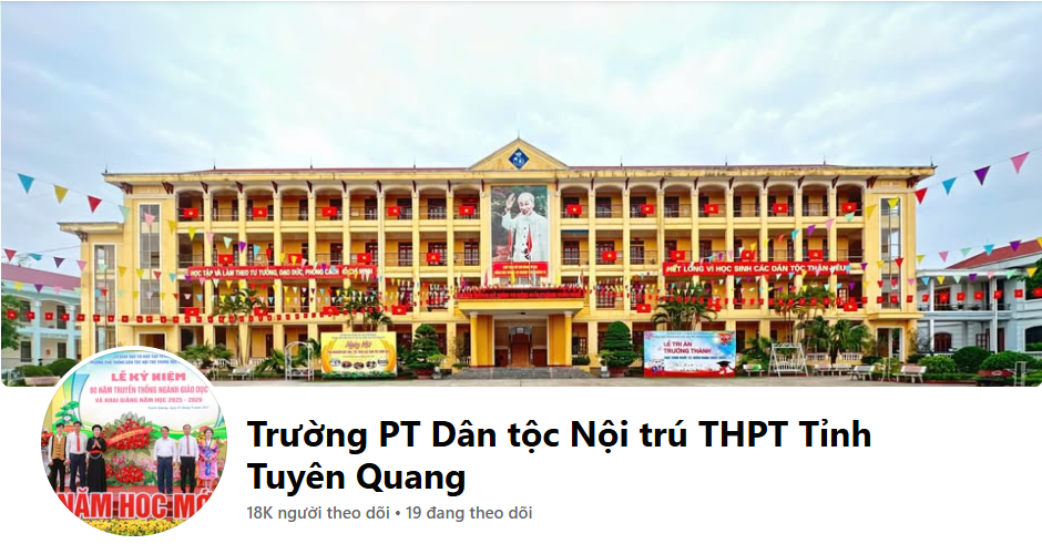Fanpage của Trường PT Dân tộc Nội trú THPT