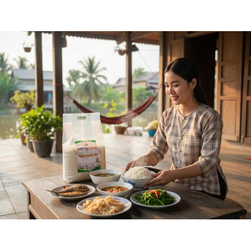 Gạo Nàng Tây R24 Điền Tín 5 Kg – Hữu Cơ, Thơm Ngọt Dẻo Mềm