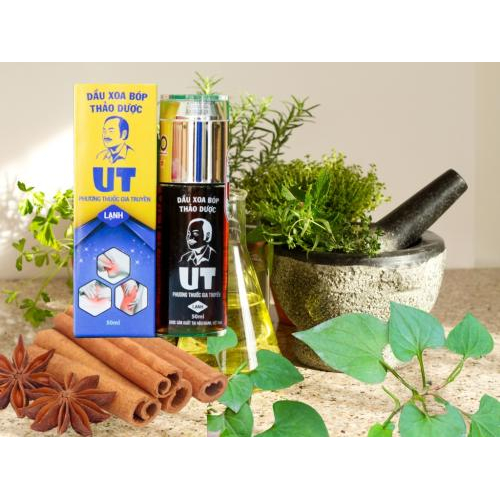 Dầu Xoa Bóp Thảo Dược UT – Loại Lạnh – Chai 50ml