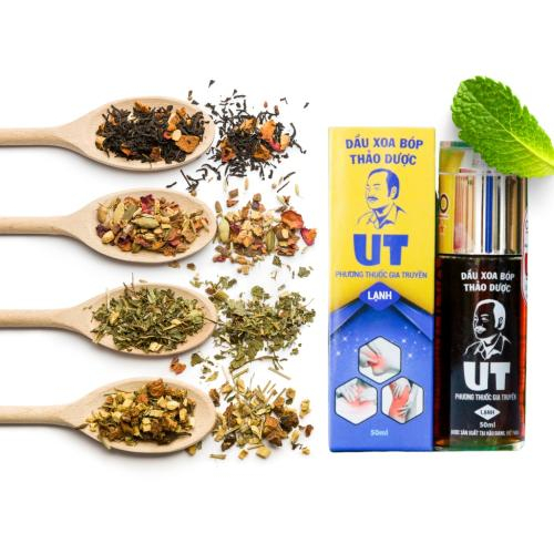 Dầu Xoa Bóp Thảo Dược UT – Loại Lạnh – Chai 50ml