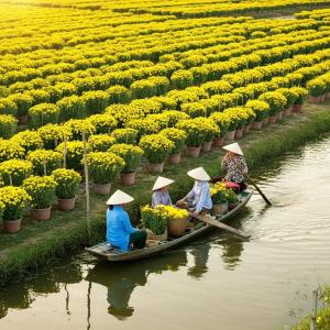 Trải nghiệm chèo xuồng len lỏi giữa luống hoa Sa Đéc - “Đặc sản” có 1-0-2