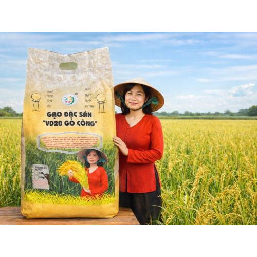 Gạo Đặc Sản VD20 Gò Công HKG 5kg | OCOP 4 Sao, Dẻo Thơm Đậm Vị