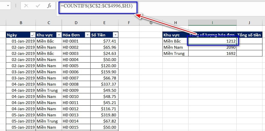 3. Công thức và hàm tính toán