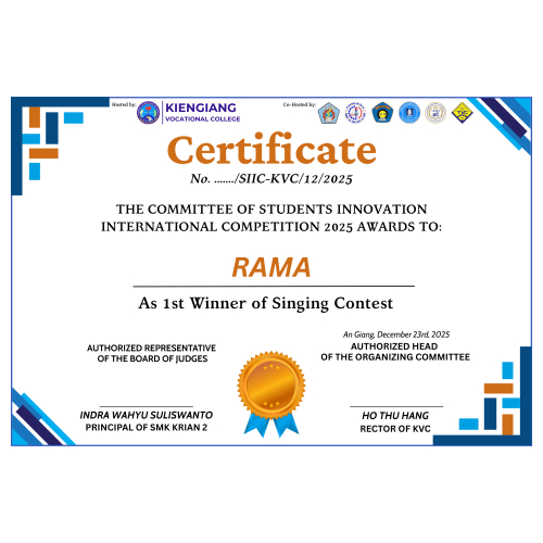 Thiết kế giấy khen tại trường