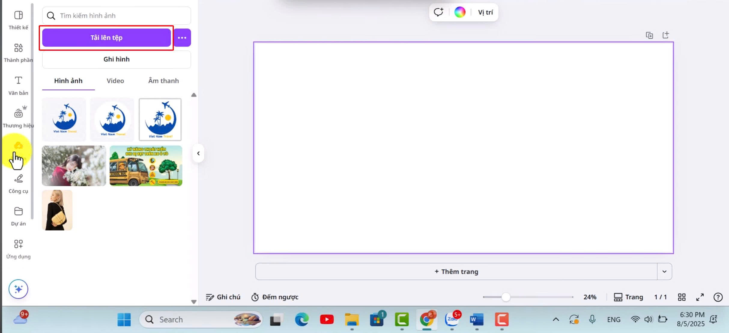 Đặt làm ảnh nền (Backgroud)