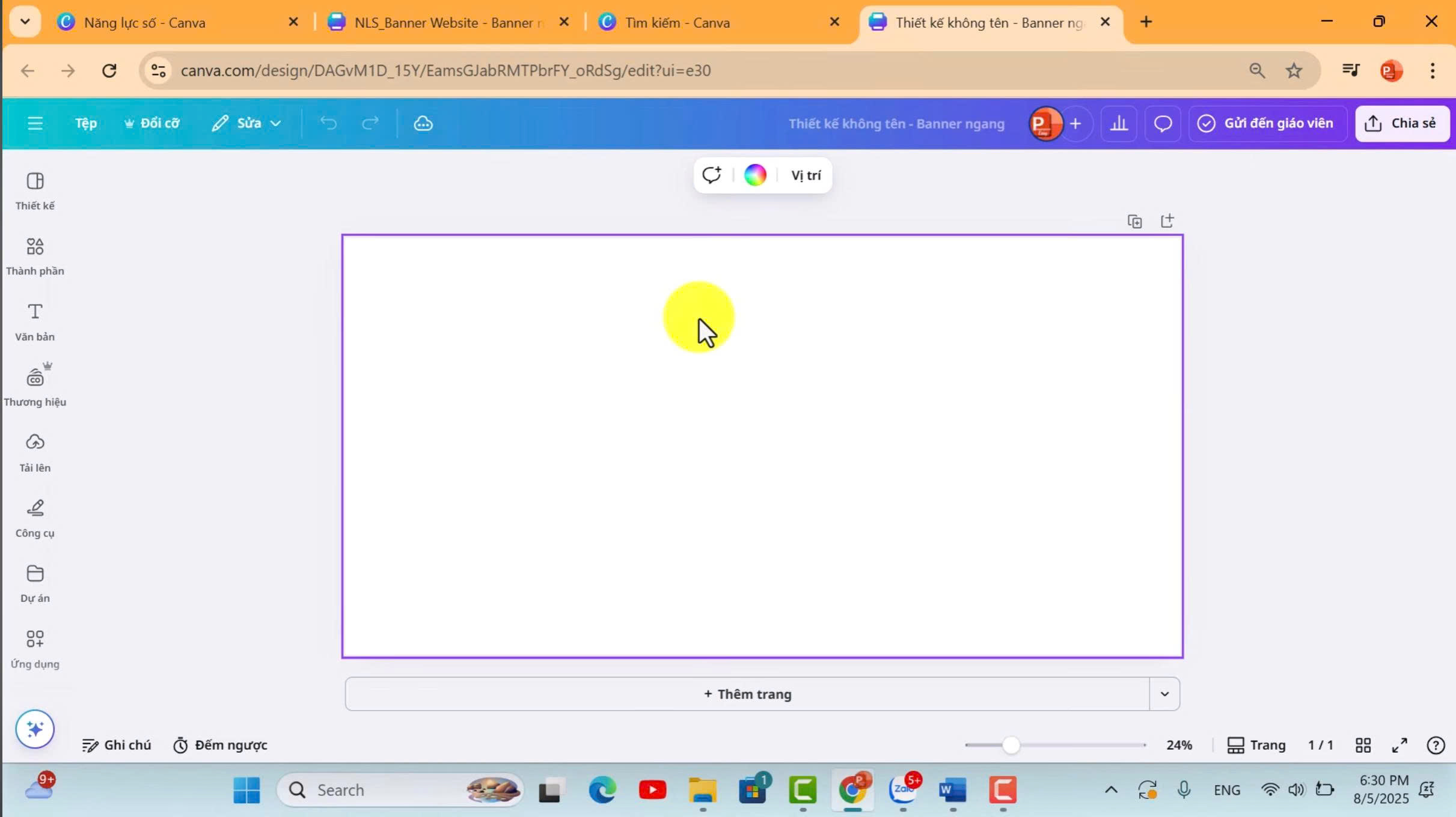 Giao diện thiết kế