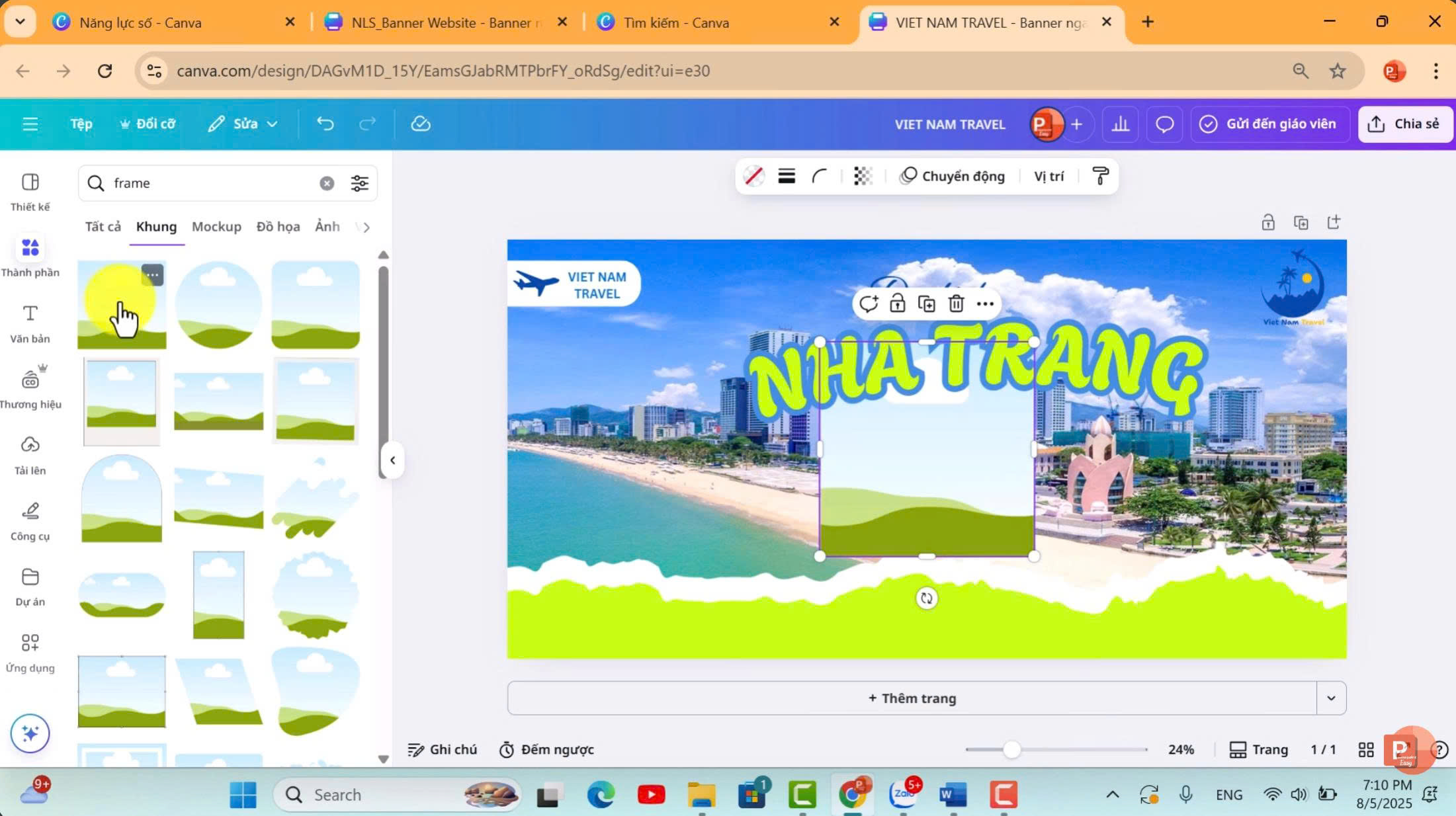 Thêm khung ảnh (Frame)