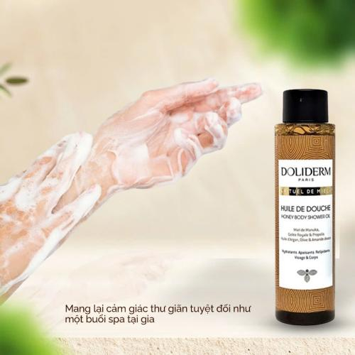 Dầu Tắm Dưỡng Ẩm Sữa Ong Chúa Doliderm Rituel De Miel - Pháp - 100ml