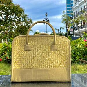 Cặp Laptop Cỏ Bàng 14" Thủ Công Chống Sốc | Thảo Điền Phú Mỹ