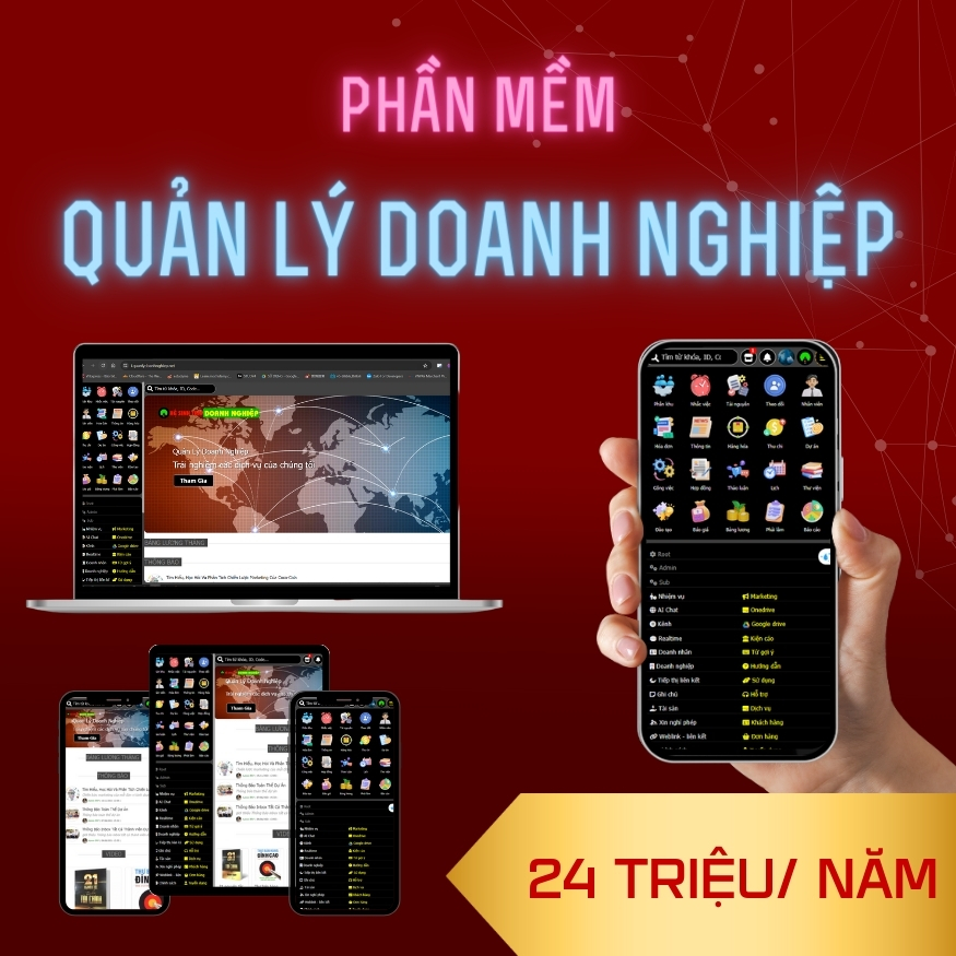 Bảng Giá Phần mềm QLDN eBiz4.0 - 24 Triệu/ Năm