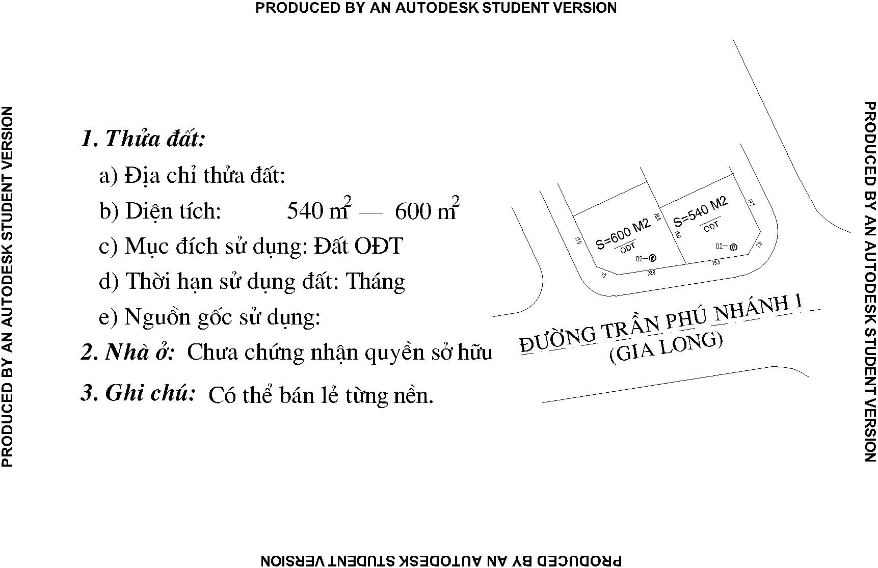 Lô góc 3 mặt tiền vị trí đẹp nhất 67.5ha ( còn lại duy nhấtD2 07)