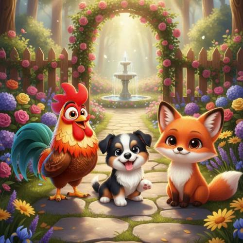 Cáo, Chó và Gà Trống - Lê Hồng Ngọc